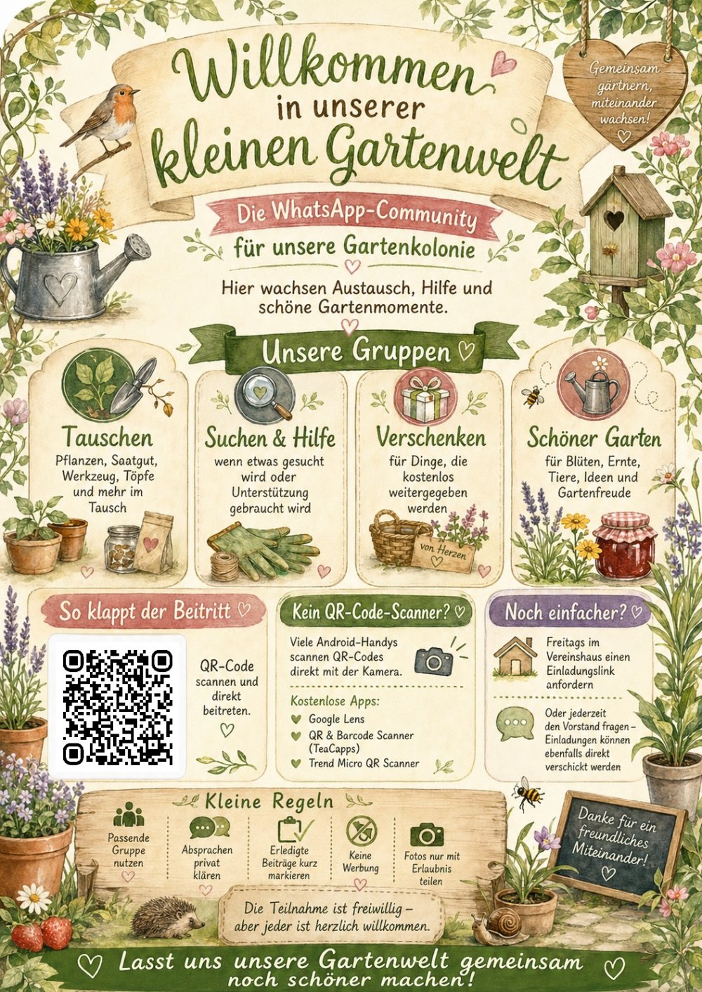 Flyer – Willkommen in unserer kleinen Gartenwelt